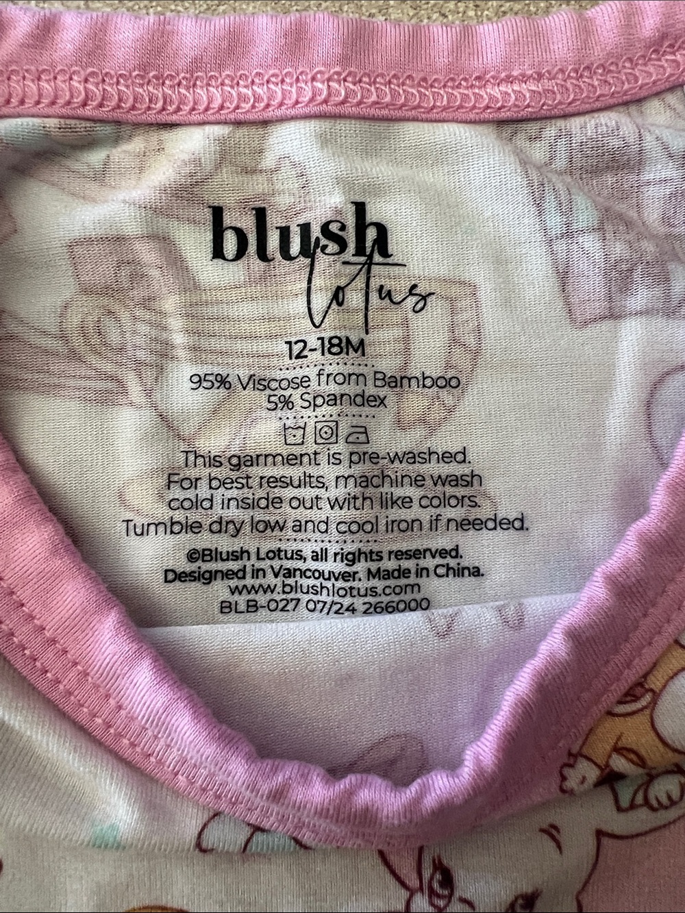 Blush Lotus Pastel Park Short Set - Picture 2 of 2